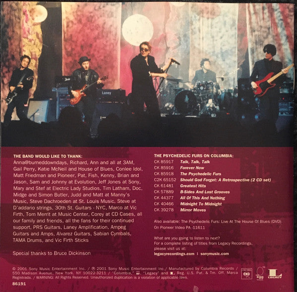 The Psychedelic Furs : Beautiful Chaos: Greatest Hits Live (CD, Album)