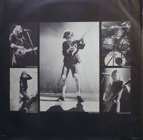 AC/DC : Back In Black (LP, Album, Club, CRC)