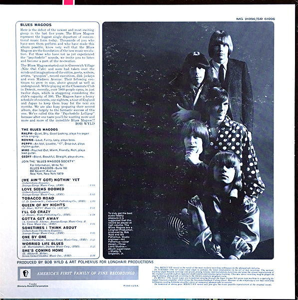 Blues Magoos : Psychedelic Lollipop (LP, Album, San)