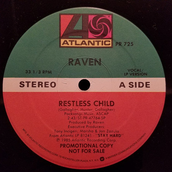 Raven (6) : Restless Child (12", Promo)