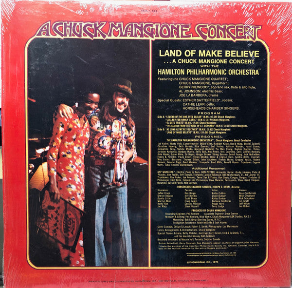 Chuck Mangione With Hamilton Philharmonic Orchestra : Land Of Make Believe... A Chuck Mangione Concert (LP, Album, San)