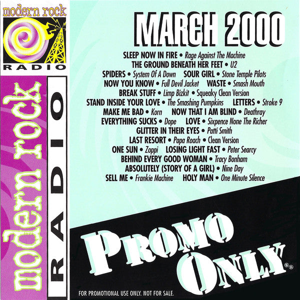 Various : Promo Only Modern Rock Radio: March 2000 (CD, Comp, Promo)