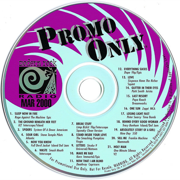 Various : Promo Only Modern Rock Radio: March 2000 (CD, Comp, Promo)