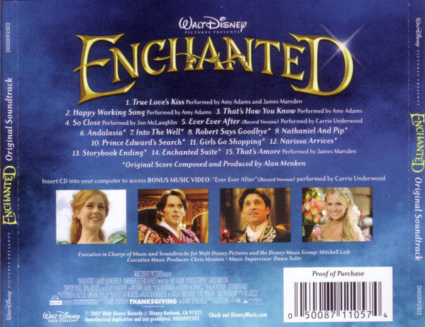 Alan Menken And Stephen Schwartz : Enchanted (An Original Walt Disney Records Soundtrack) (CD, Album, Enh, EDC)