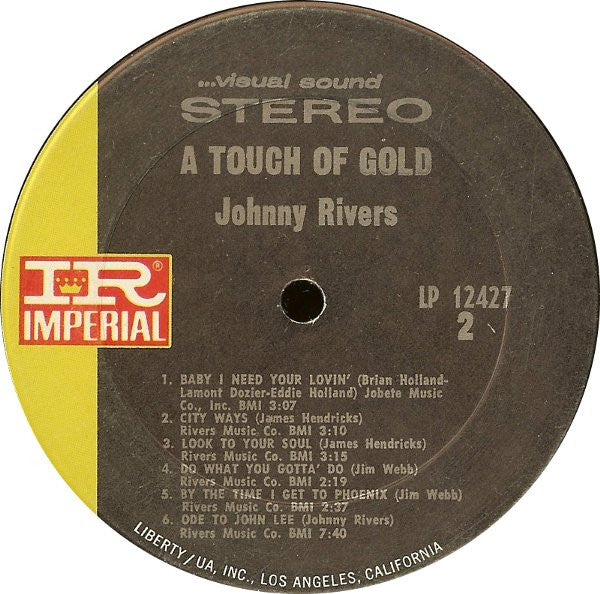 Johnny Rivers : A Touch Of Gold (LP, Comp, RP)