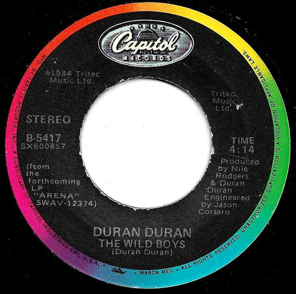 Duran Duran : The Wild Boys (7", Single, Jac)