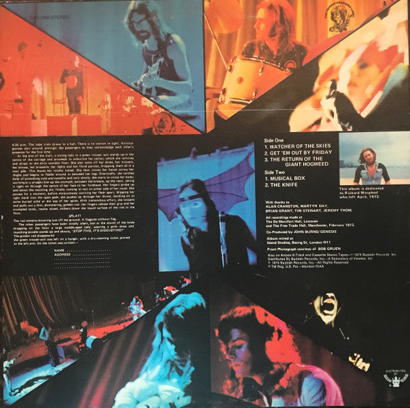 Genesis : Live (LP, Album, PR,)