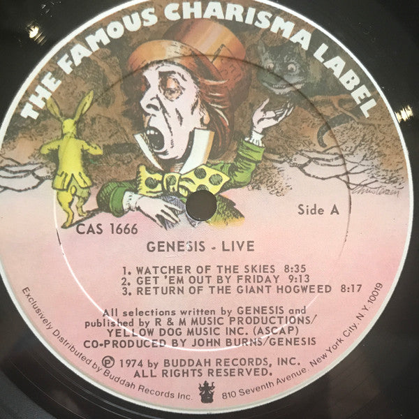 Genesis : Live (LP, Album, PR,)