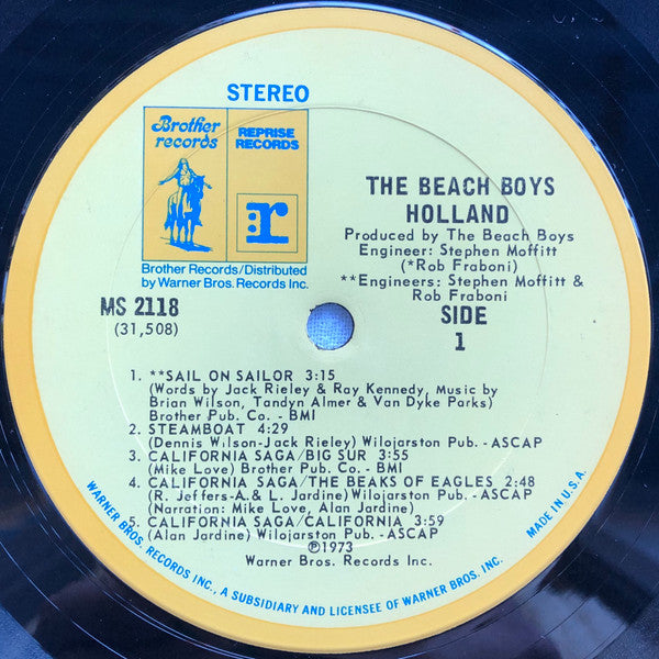 The Beach Boys : Holland  (LP, Album, Ter + 7", EP, Ter)