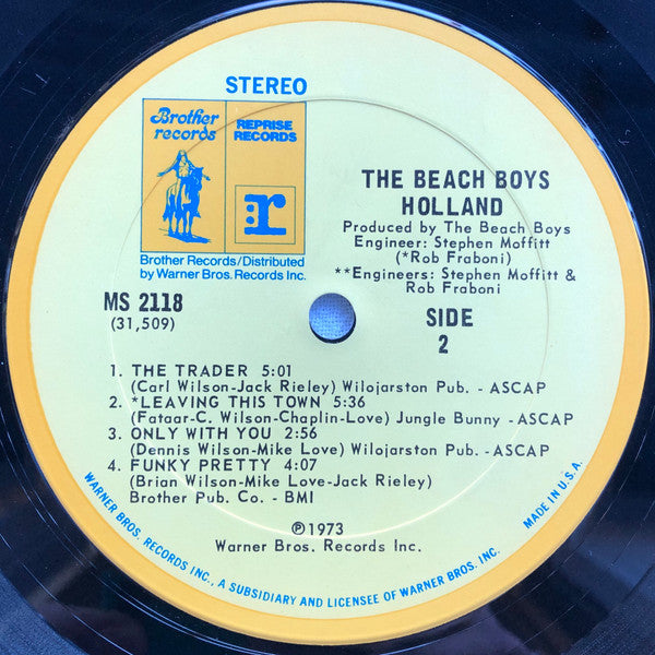 The Beach Boys : Holland  (LP, Album, Ter + 7", EP, Ter)