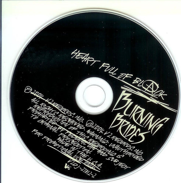 Burning Brides : Heart Full Of Black (CD, Single, Promo)