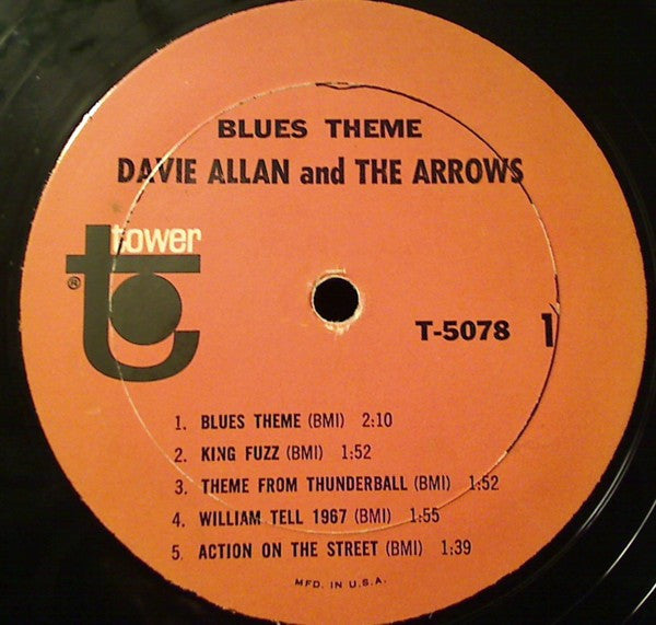 Davie Allan & The Arrows : Blues Theme (LP, Album, Mono, Scr)