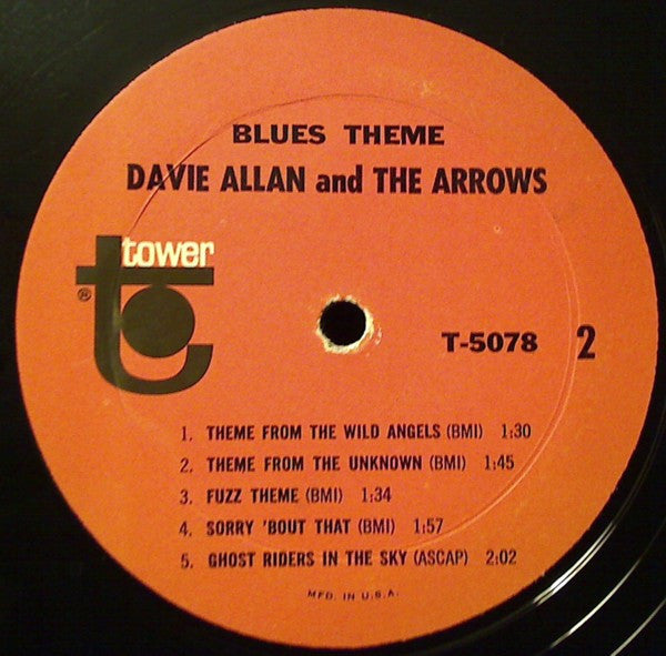 Davie Allan & The Arrows : Blues Theme (LP, Album, Mono, Scr)