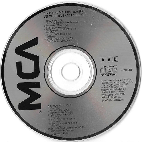 Tom Petty & The Heartbreakers* : Let Me Up (I've Had Enough) (CD, Album)