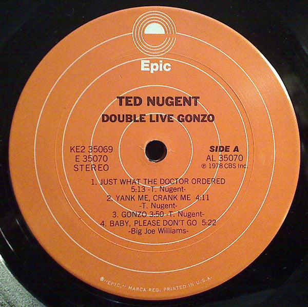 Ted Nugent : Double Live Gonzo! (2xLP, Album, San)