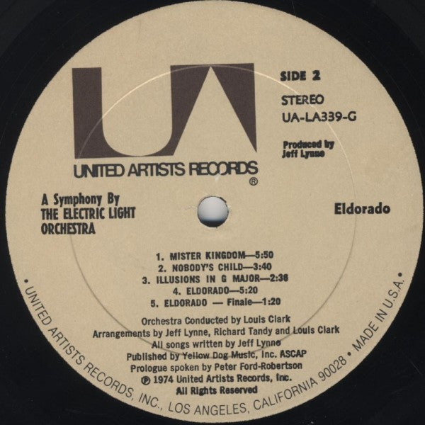 Electric Light Orchestra : Eldorado - A Symphony By The Electric Light Orchestra (LP, Album)
