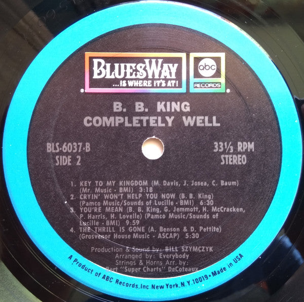 B.B. King : Completely Well (LP, Album, San)