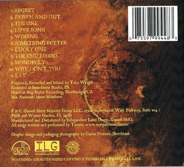 Tantric : The End Begins (CD, Album, Dig)