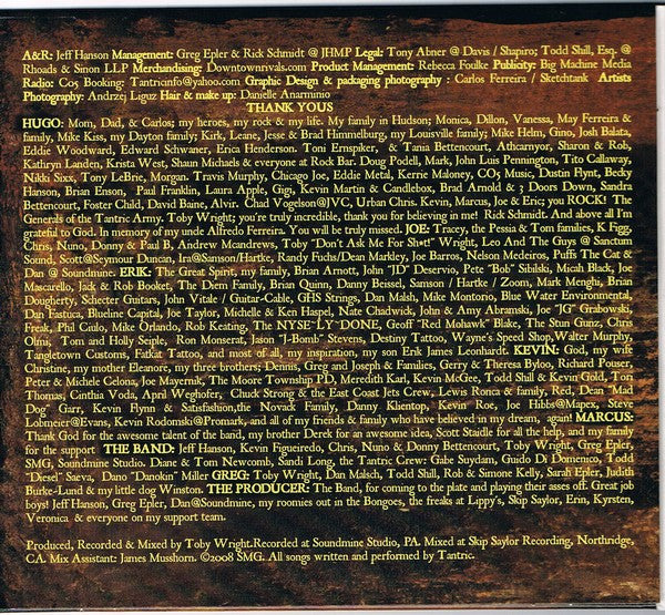 Tantric : The End Begins (CD, Album, Dig)