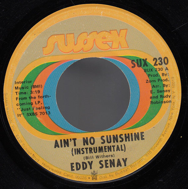 Eddy Senay : Ain't No Sunshine / Hot Thang (7")