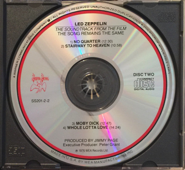 Led Zeppelin : The Soundtrack From The Film The Song Remains The Same (2xCD, Album, RE, SRC)