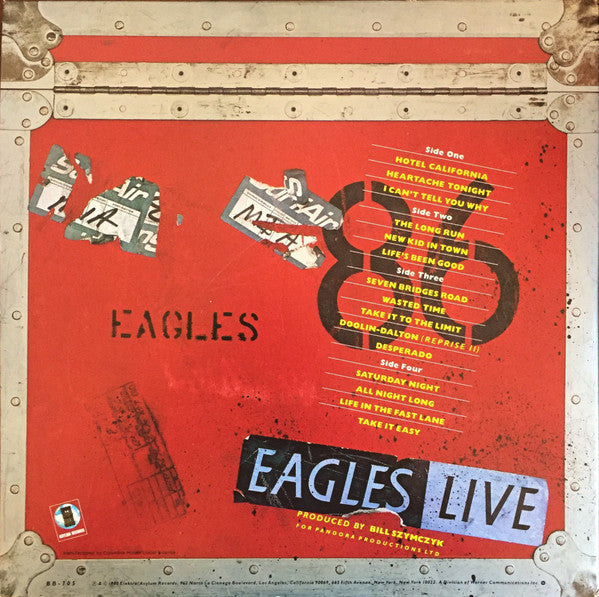 Eagles : Eagles Live (2xLP, Album, Club, Ter)