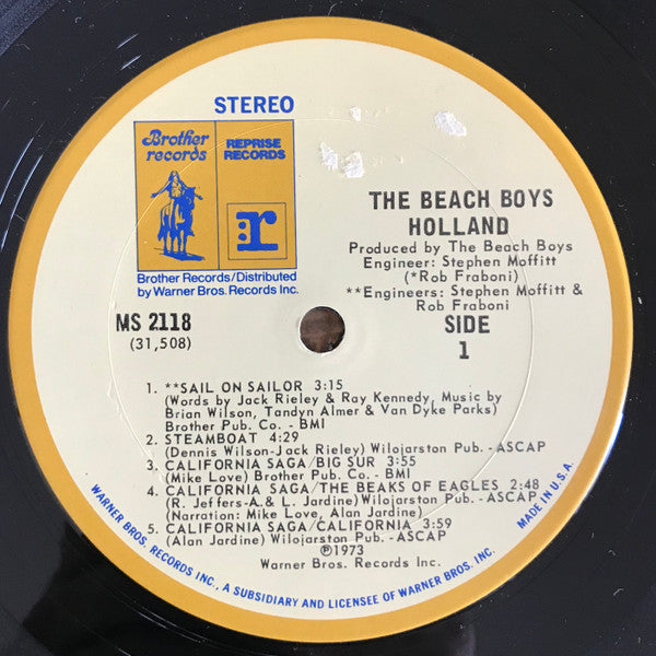 The Beach Boys : Holland  (LP, Album, San + 7", EP, San)