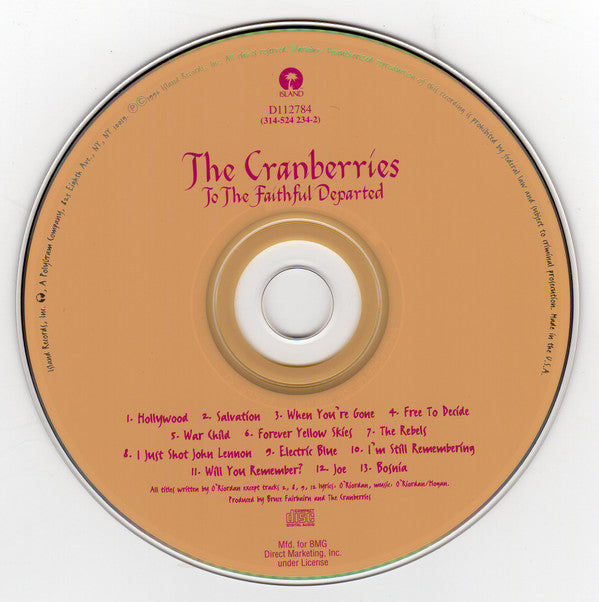 The Cranberries : To The Faithful Departed (CD, Album, Club, Pit)