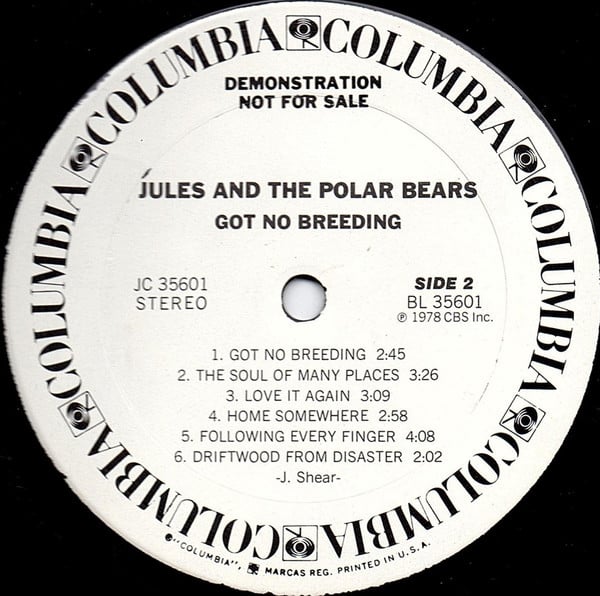 Jules And The Polar Bears : Got No Breeding (LP, Album, Promo, San)