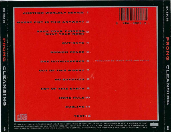 Prong : Cleansing (CD, Album)