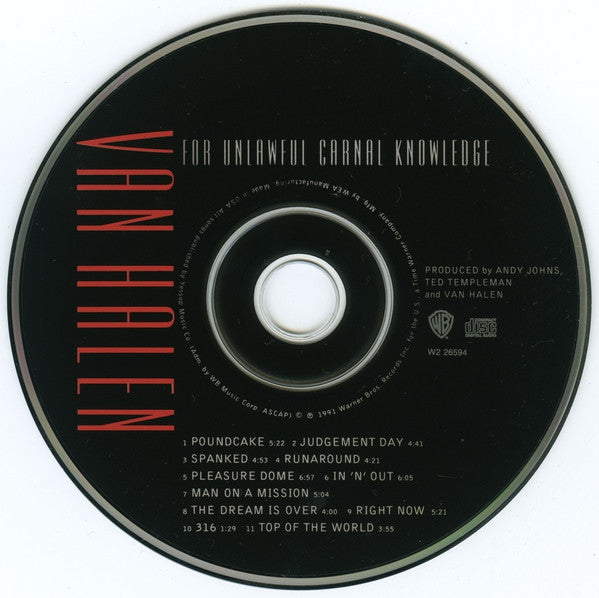 Van Halen : For Unlawful Carnal Knowledge (CD, Album, Club)