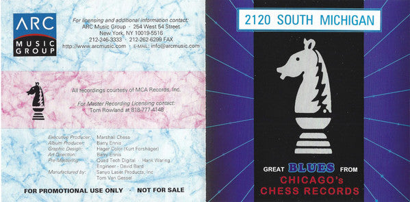 Various : 2120 South Michigan  Great Blues From Chicago's Chess Records (2xCD, Album, Comp, Promo, Lic)