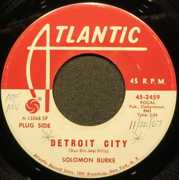 Solomon Burke : Detroit City (7", Single, Promo, SP )