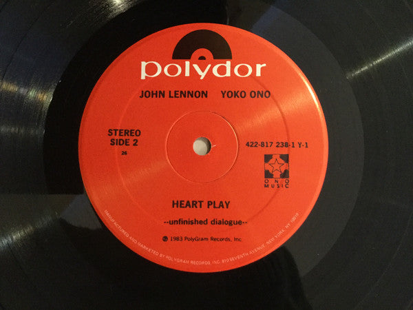 John Lennon & Yoko Ono : Heart Play (LP, Album, PRC)