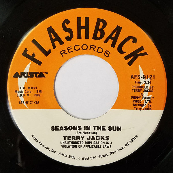 Terry Jacks : Seasons In The Sun / If You Go Away (7", RE)