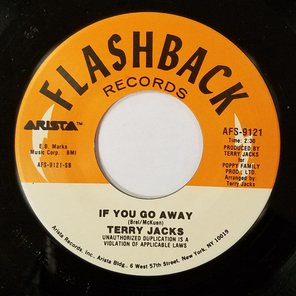 Terry Jacks : Seasons In The Sun / If You Go Away (7", RE)
