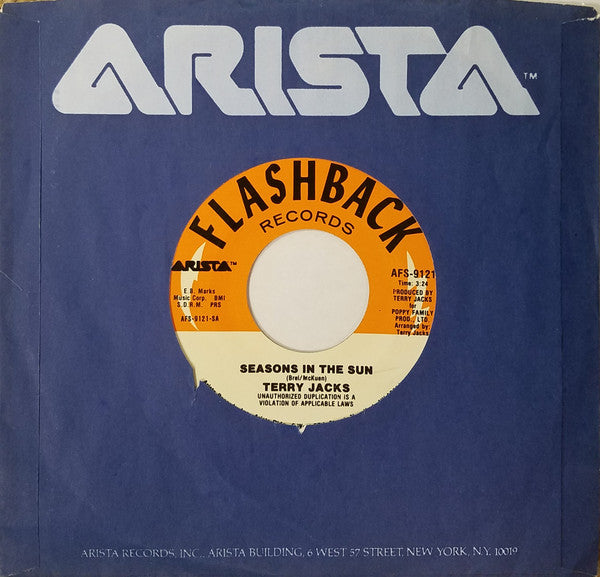 Terry Jacks : Seasons In The Sun / If You Go Away (7", RE)