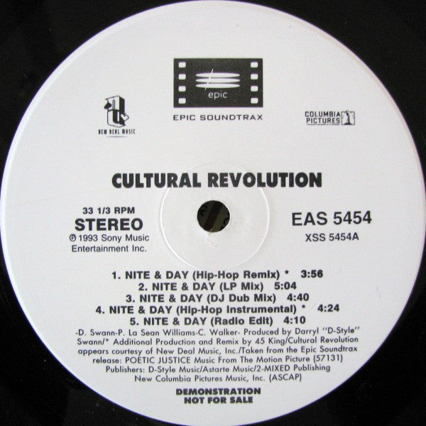 Cultural Revolution : Nite & Day (12", Promo)