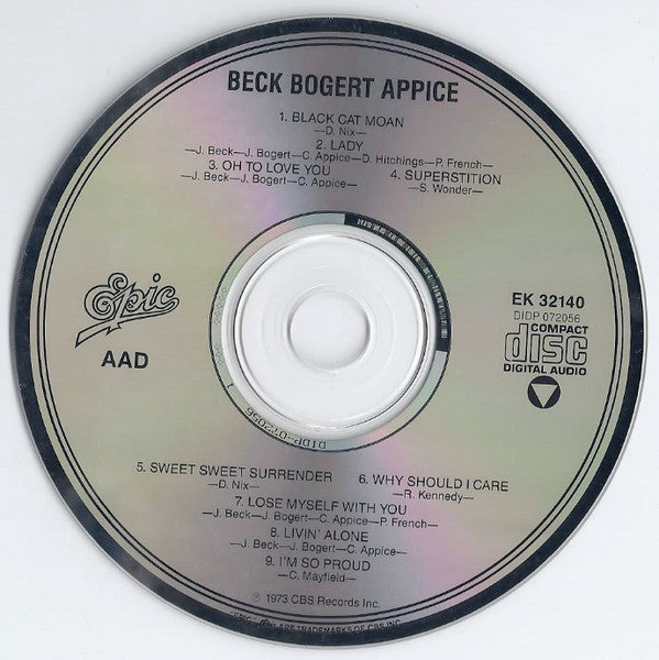 Beck, Bogert & Appice : Beck Bogert Appice (CD, Album, RE)
