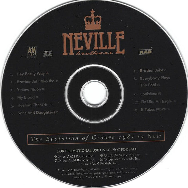 The Neville Brothers : The Evolution Of Groove 1981 to Now (CD, Comp, Promo)
