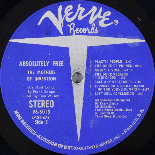 The Mothers Of Invention* : Absolutely Free (LP, Album, MGM)