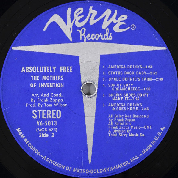 The Mothers Of Invention* : Absolutely Free (LP, Album, MGM)