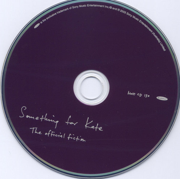 Something For Kate : The Official Fiction (CD, Album, Dig)
