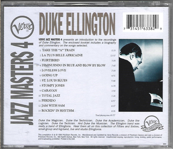 Duke Ellington : Verve Jazz Masters 4 (CD, Comp, RM)
