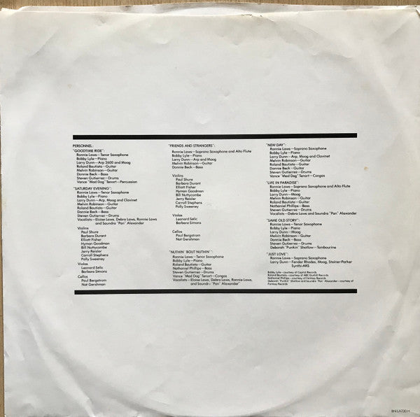 Ronnie Laws : Friends And Strangers (LP, Album, Ter)