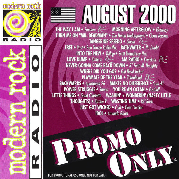 Various : Promo Only Modern Rock Radio: August 2000 (CD, Comp, Promo)