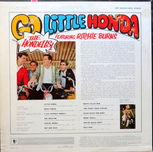 The Hondells : Go Little Honda (LP, Album)