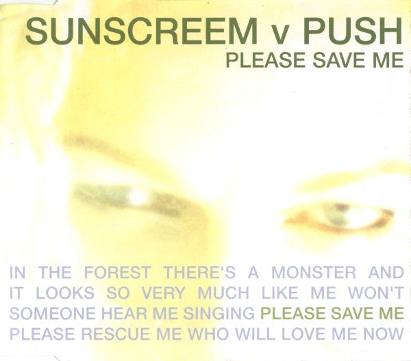 Sunscreem V Push : Please Save Me (CD, Maxi)