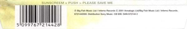 Sunscreem V Push : Please Save Me (CD, Maxi)