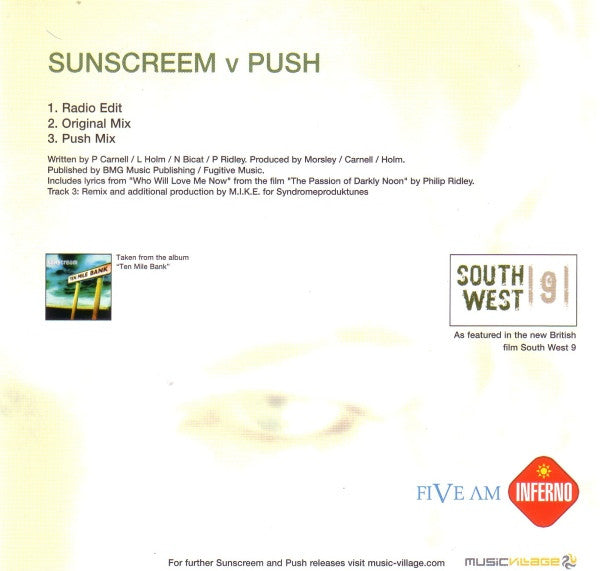 Sunscreem V Push : Please Save Me (CD, Maxi)